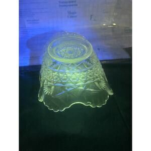 Depression Era Glass Vintage Yellow Green Bowl/Candy Dish? Banana Boat